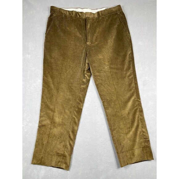 J Press Corduroy Pants Mens 38x26 Casual Straight Leg Brown Made in USA